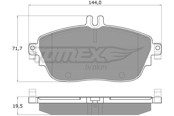 TOMEX BRAKES Комплект тормозных колодок, дисковый тормоз TX 18-06